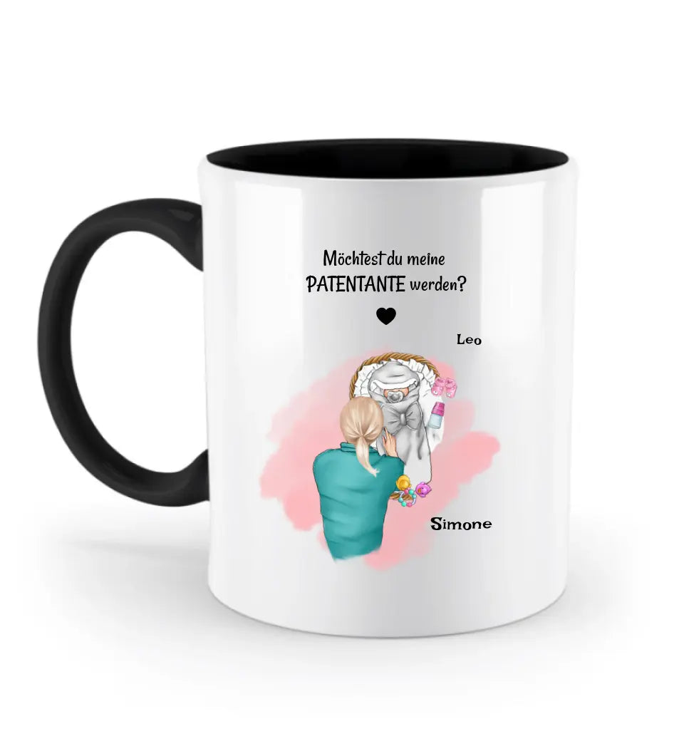 Geschenk Patentante Fragen Tasse personalisiert - Cantty