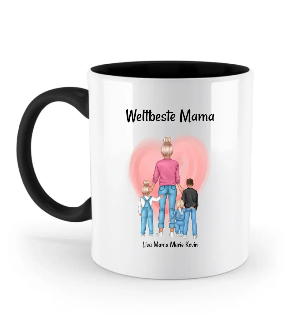 Tasse Muttertagsgeschenk Mama und Kinder personalisiert - Cantty