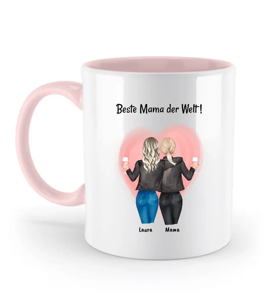 Muttertag Tasse Geschenk Mutter Tochter Bild personalisiert - Cantty