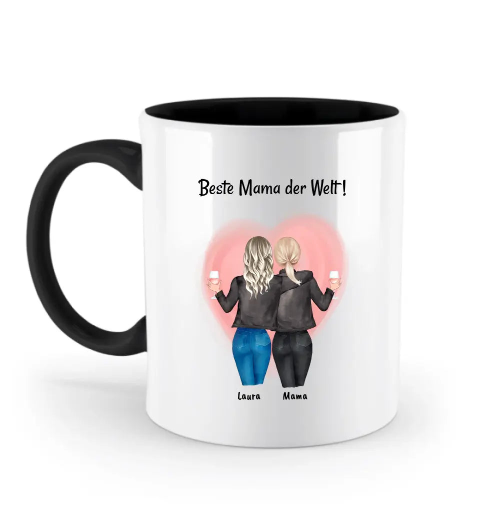 Muttertag Tasse Geschenk Mutter Tochter Bild personalisiert - Cantty