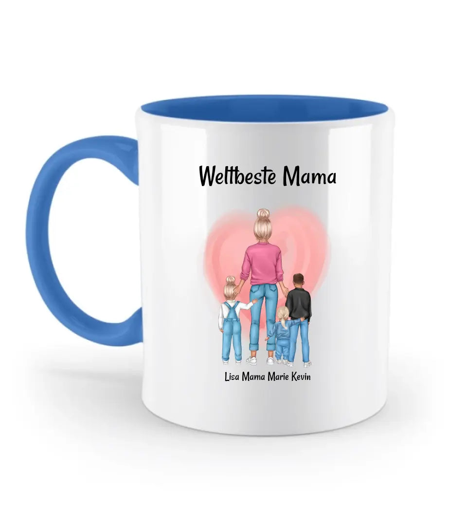 Tasse Muttertagsgeschenk Mama und Kinder personalisiert - Cantty