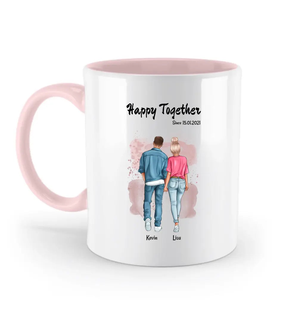 Paar Tasse Freund & Freundin Jahrestag Geschenk personalisiert - Cantty