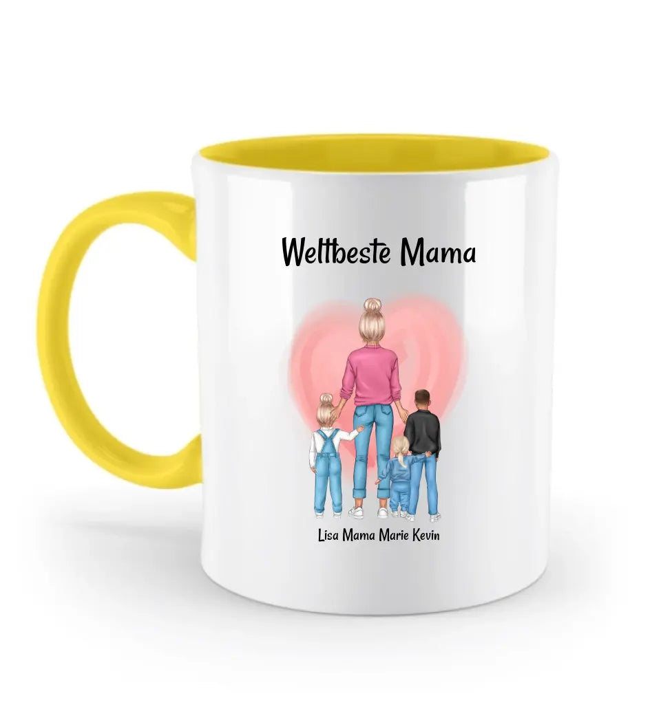 Tasse Muttertagsgeschenk Mama und Kinder personalisiert - Cantty