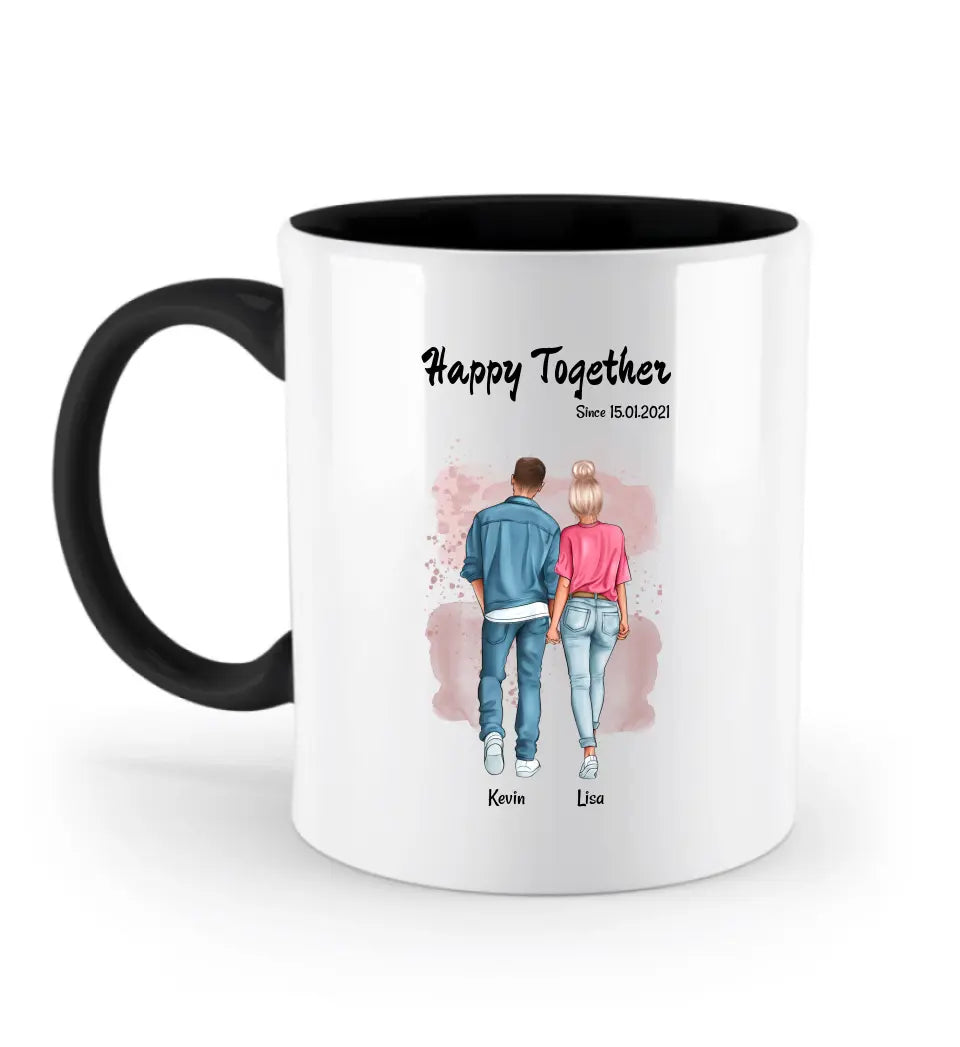 Paar Tasse Freund & Freundin Jahrestag Geschenk personalisiert - Cantty