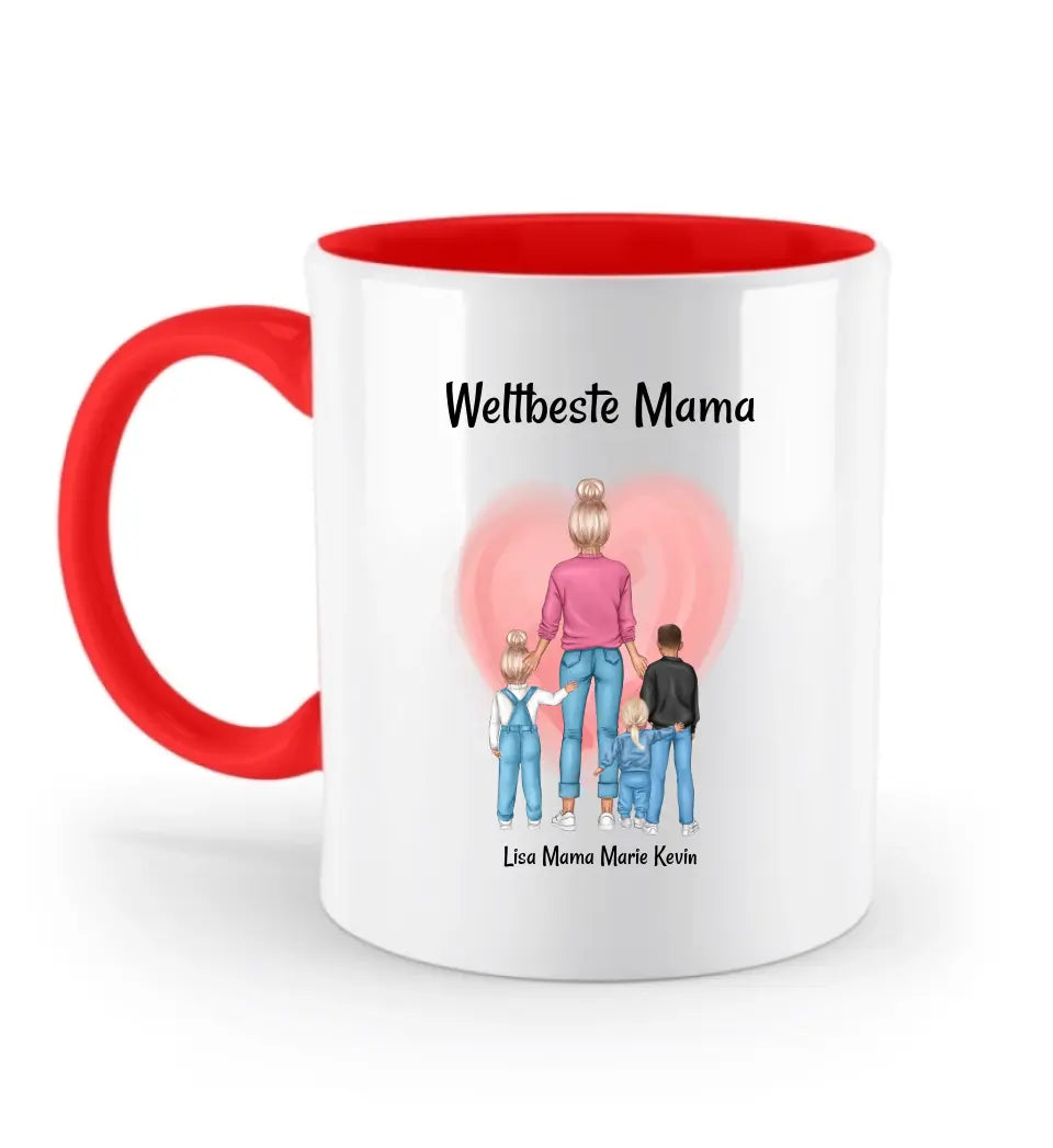 Tasse Muttertagsgeschenk Mama und Kinder personalisiert - Cantty