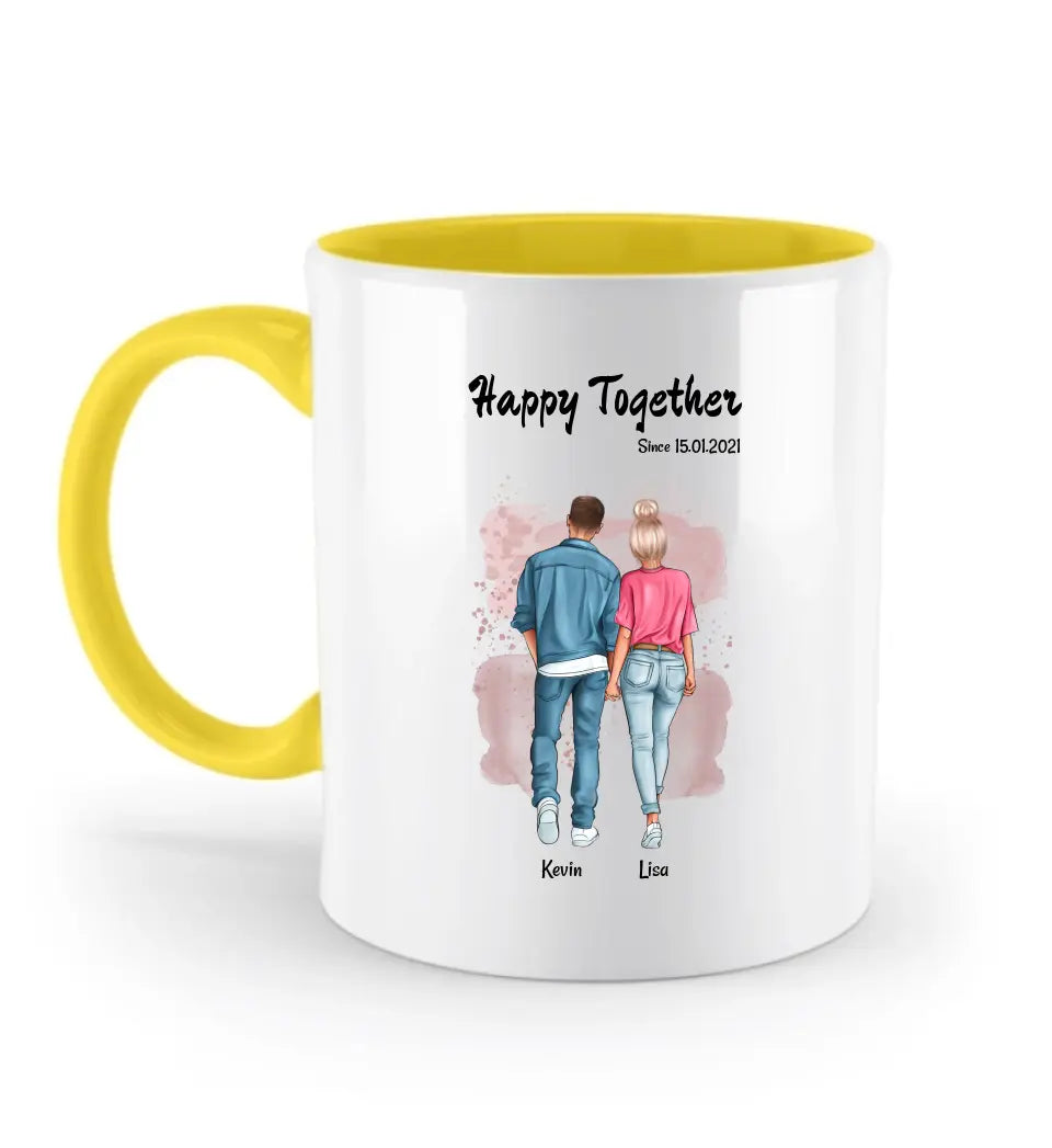 Paar Tasse Freund & Freundin Jahrestag Geschenk personalisiert - Cantty