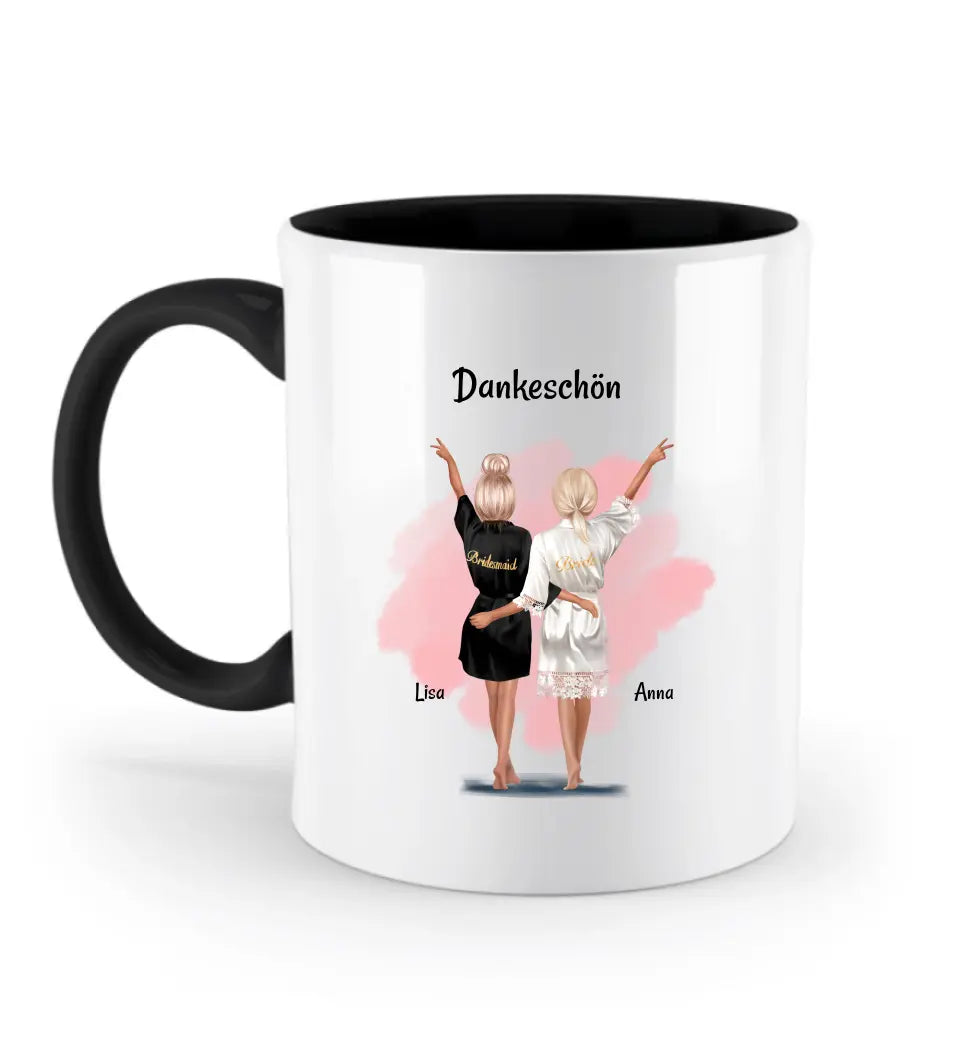 Danke Tasse Brautjungfer personalisiert - Cantty