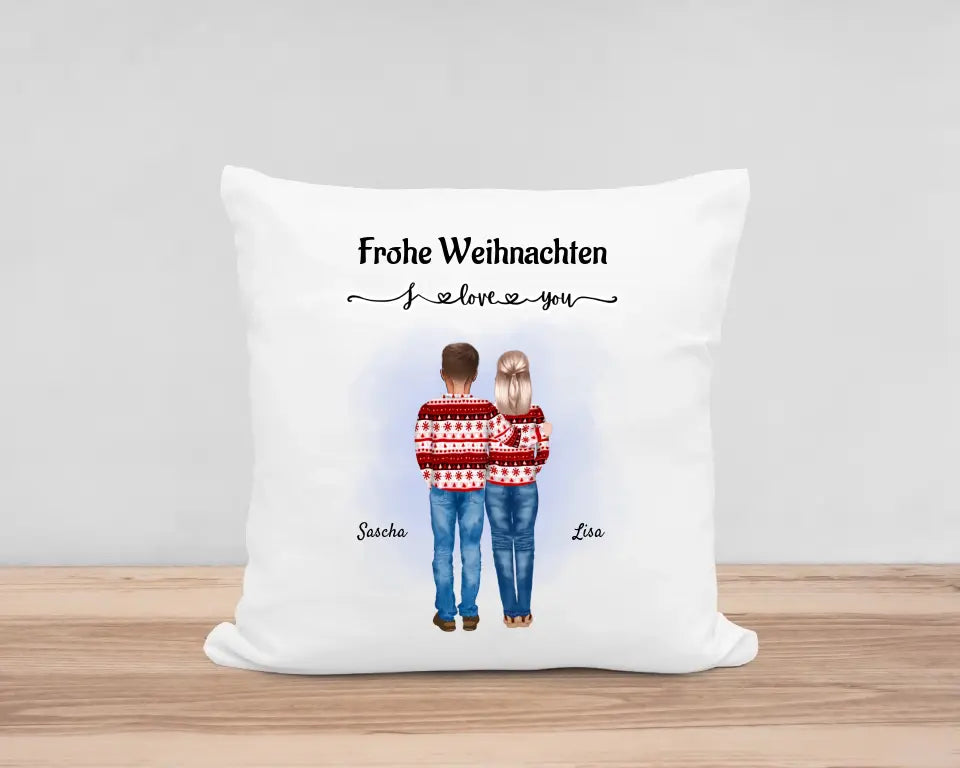 Paar Bild Kissen Weihnachtsgeschenk personalisieren