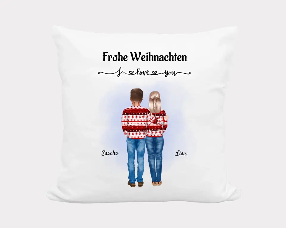 Paar Bild Kissen Weihnachtsgeschenk personalisieren