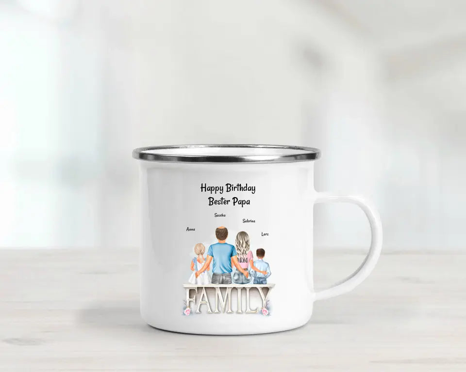 Papa Geburtstag Tasse Geschenk von Kindern & Mama - Cantty