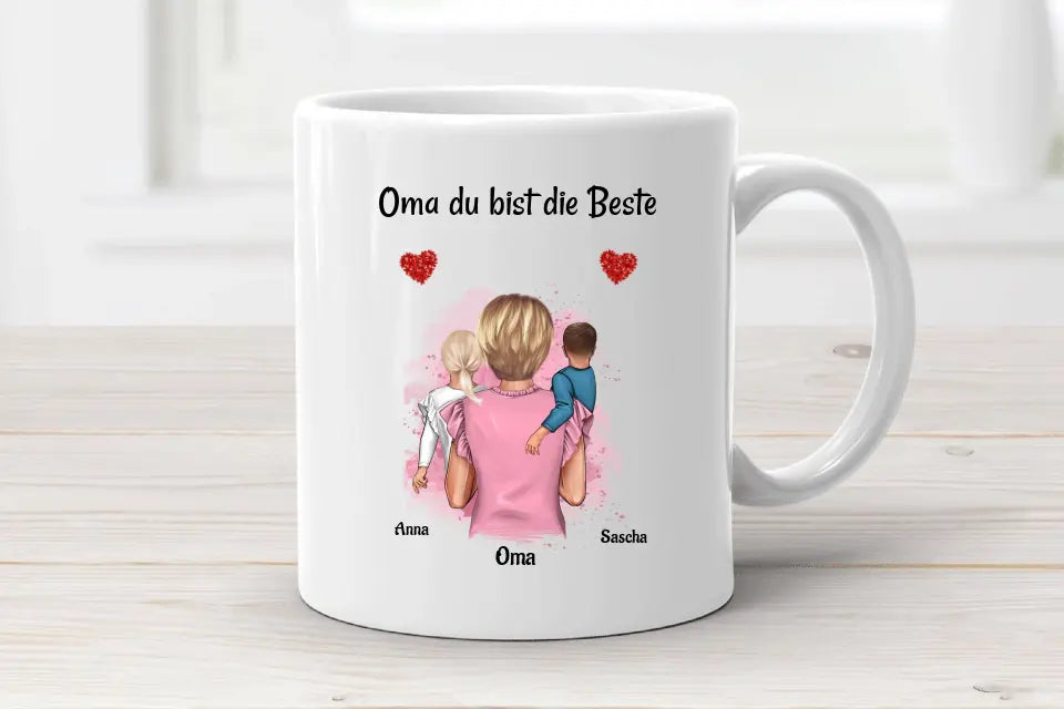 Personalisiert Tasse für Oma Geschenk von Enkelkinder - Cantty