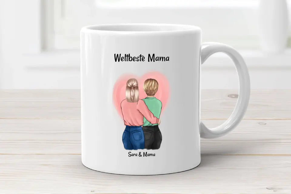 Mutter Tochter Tasse Geschenk zum Muttertag personalisiert - Cantty