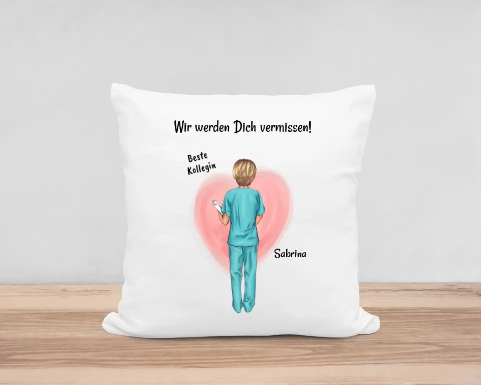 Kissen Krankenschwester Abschiedsgeschenk personalisiert