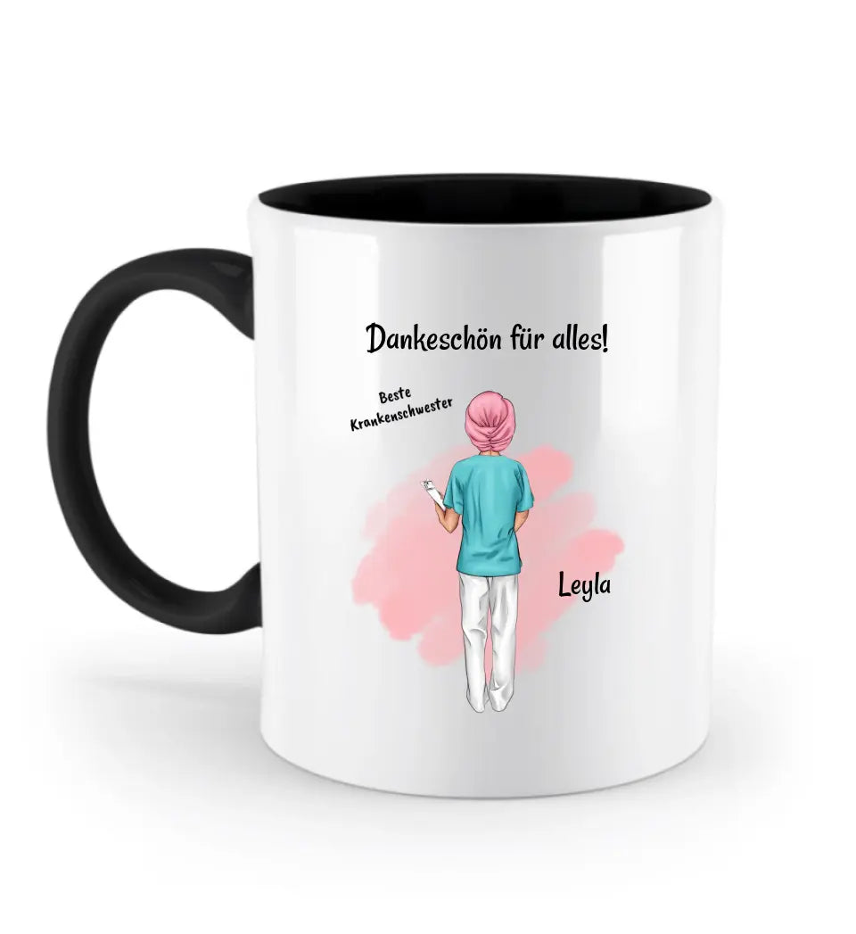 Krankenschwester mit Kopftuch Tasse Geschenk - Cantty