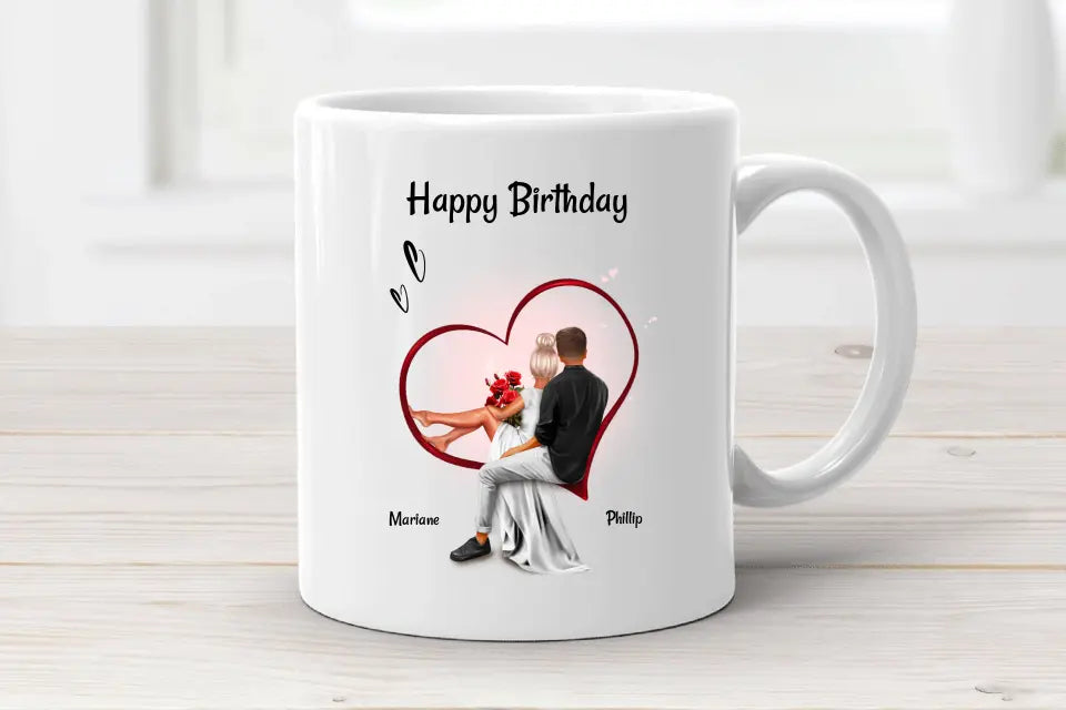 Pärchen Tasse Geschenk zum Geburtstag personalisiert - Cantty