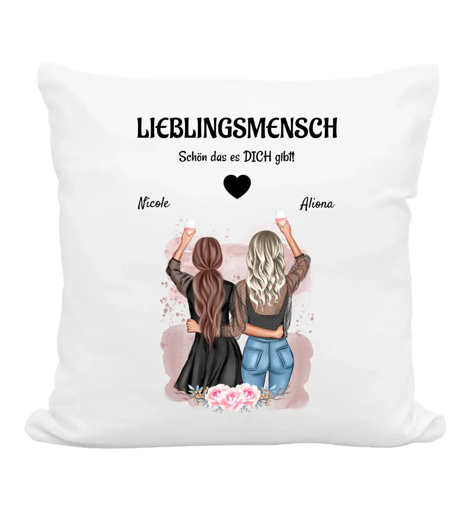 Lieblingsmensch Geschenk Kissen Freundin