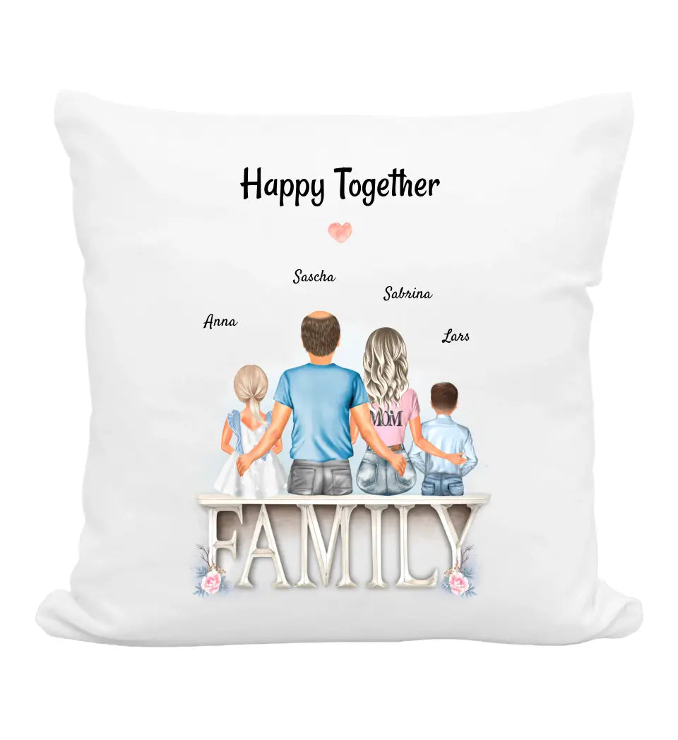 Familie Kissen Bild Geschenk