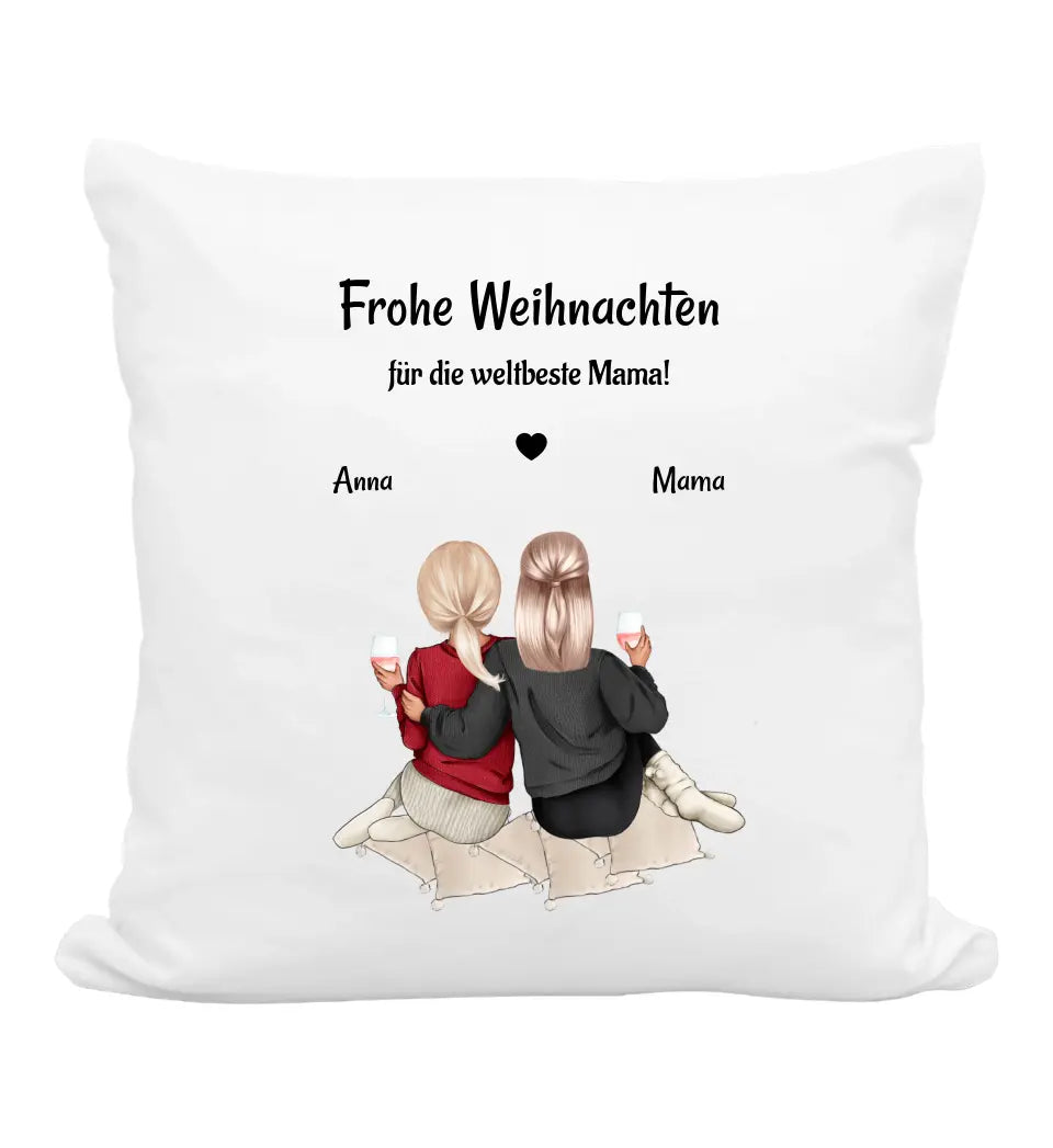 Mutter Tochter Weihnachtskissen Geschenk