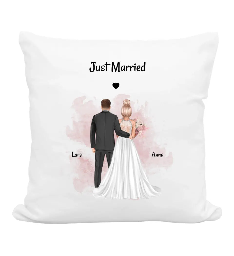 Hochzeitspaar Kissen Geschenk personalisieren