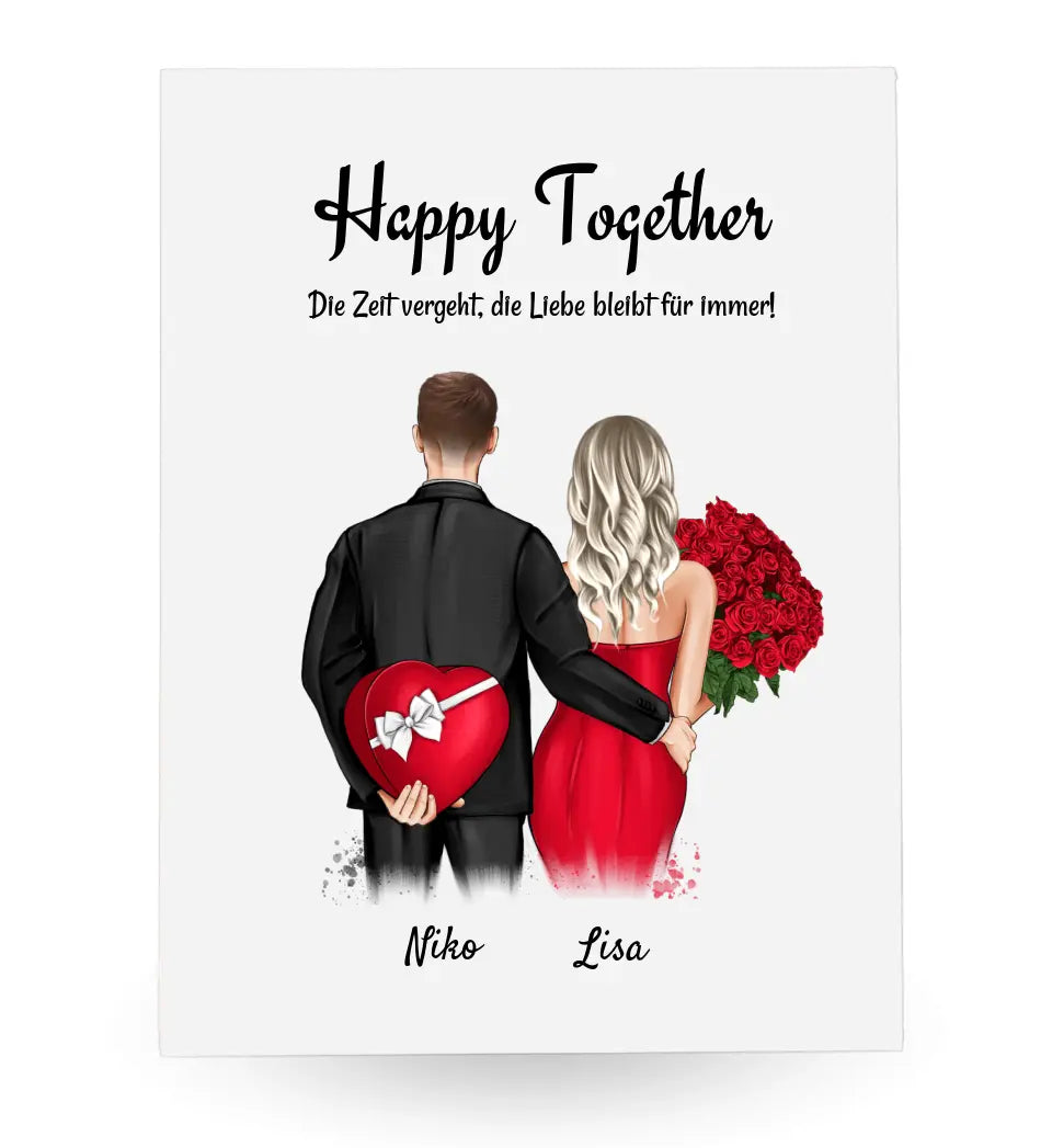 Jahrestag & Hochzeitstag Acrylglas Geschenk für Pärchen