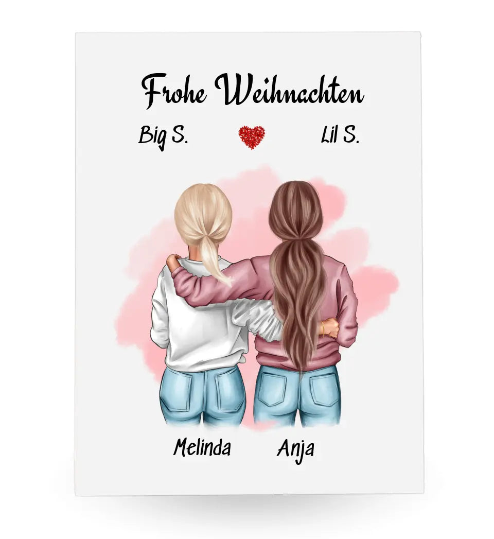 Schwester Acrylglas Bild Geschenk zu Weihanchten