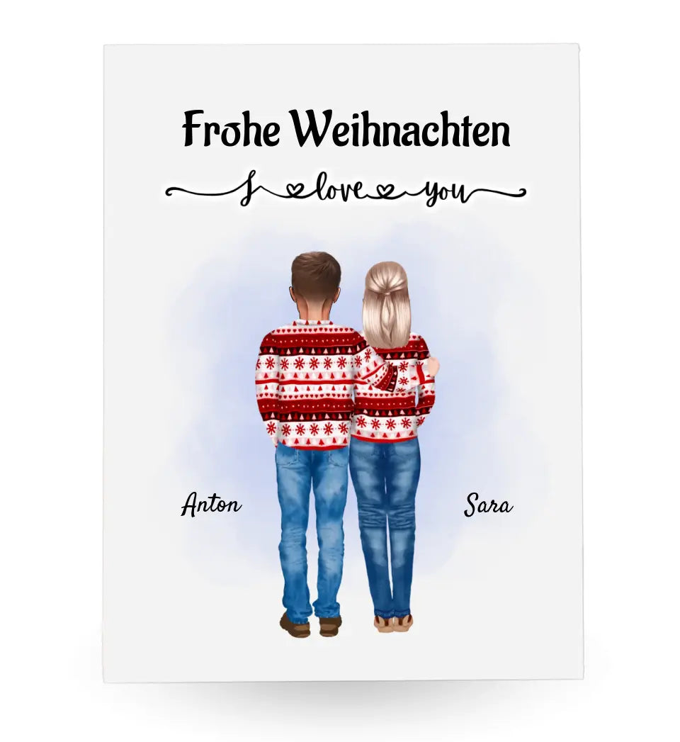 Acrylglas Weihnachtsgeschenk Eltern Bild personalisiert