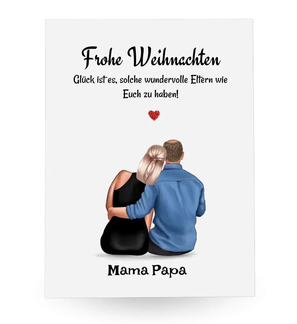 Eltern Acrylglas Bild Weihnachtsgeschenk für Mama Papa personalisiert