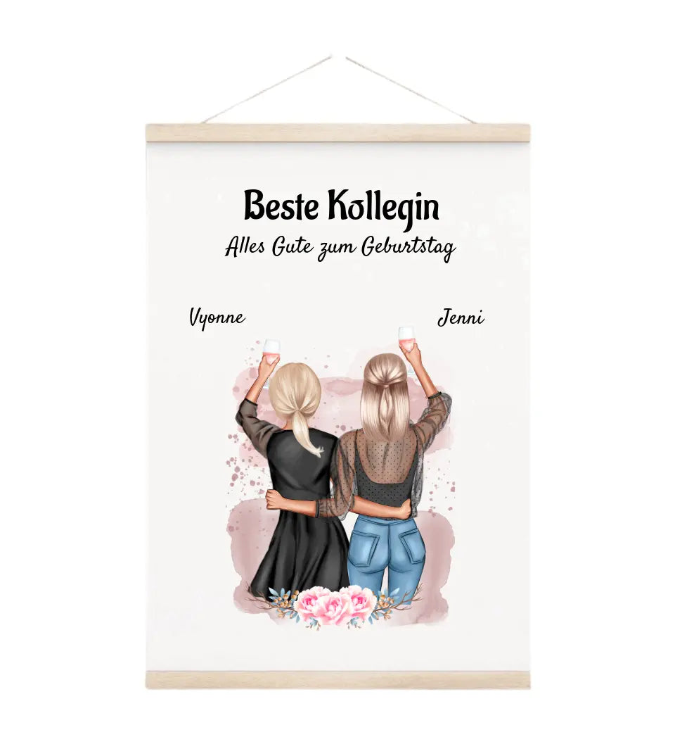 Leinwandbild Kollegin Abschied & Geburtstag Geschenk