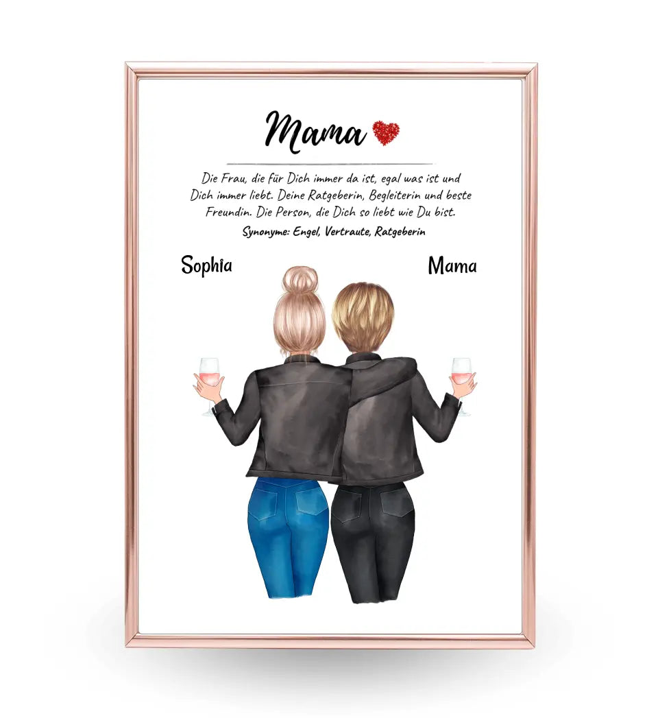 Geschenk Mama Tochter Bild personalisiert