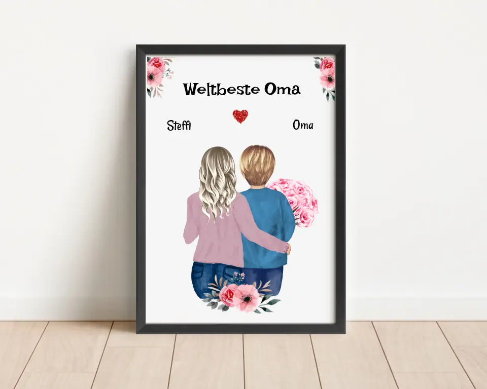 Oma Geschenk Bild personalisiert Enkelin