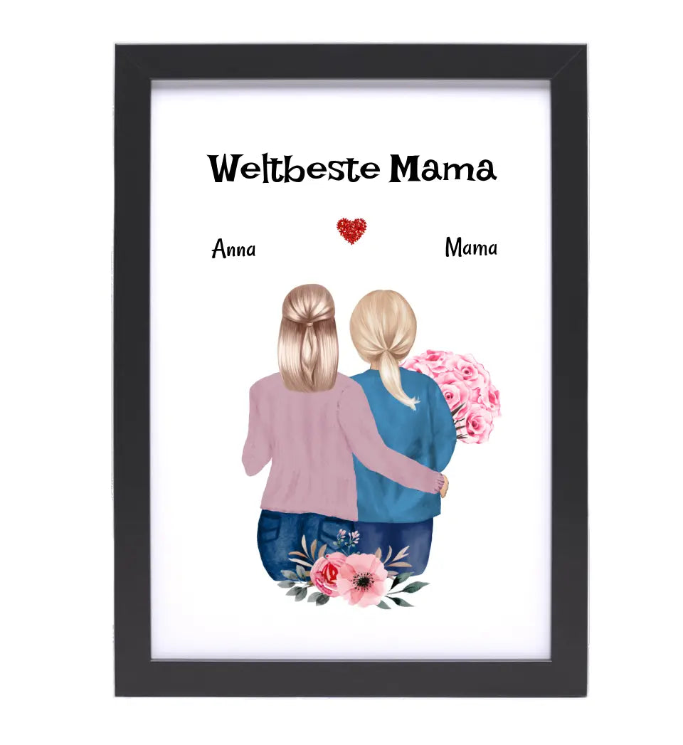 Last Minute Mutter Tochter Geschenk Poster kurzfristig gestalten