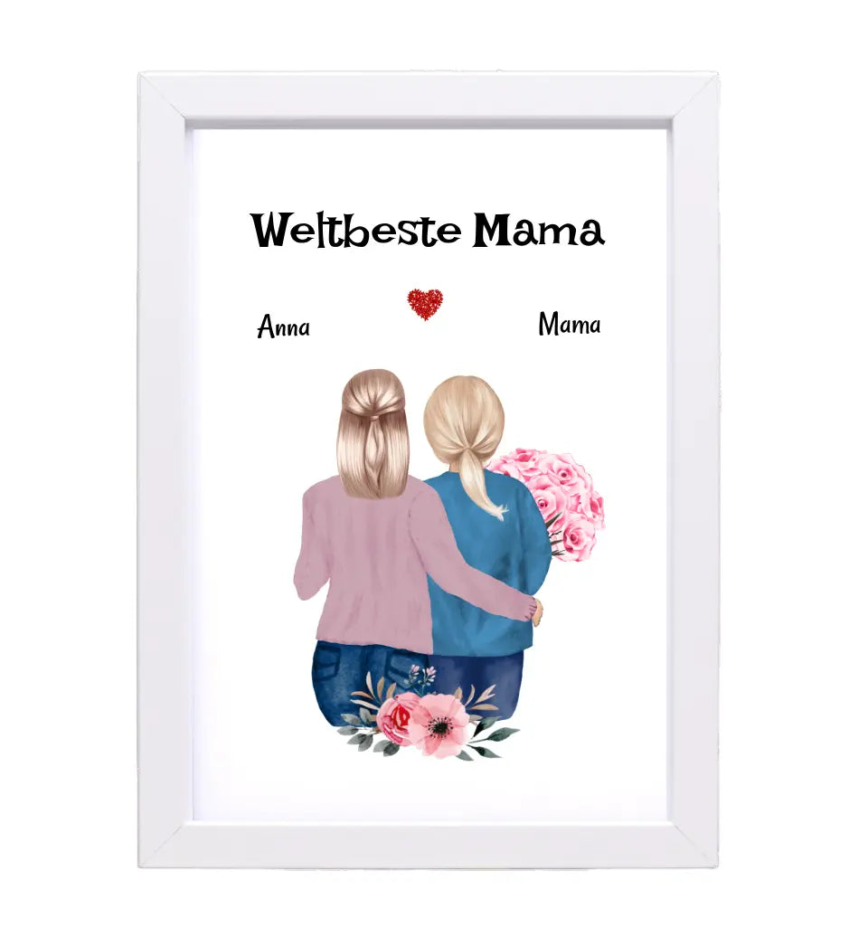 Last Minute Mutter Tochter Geschenk Poster kurzfristig gestalten