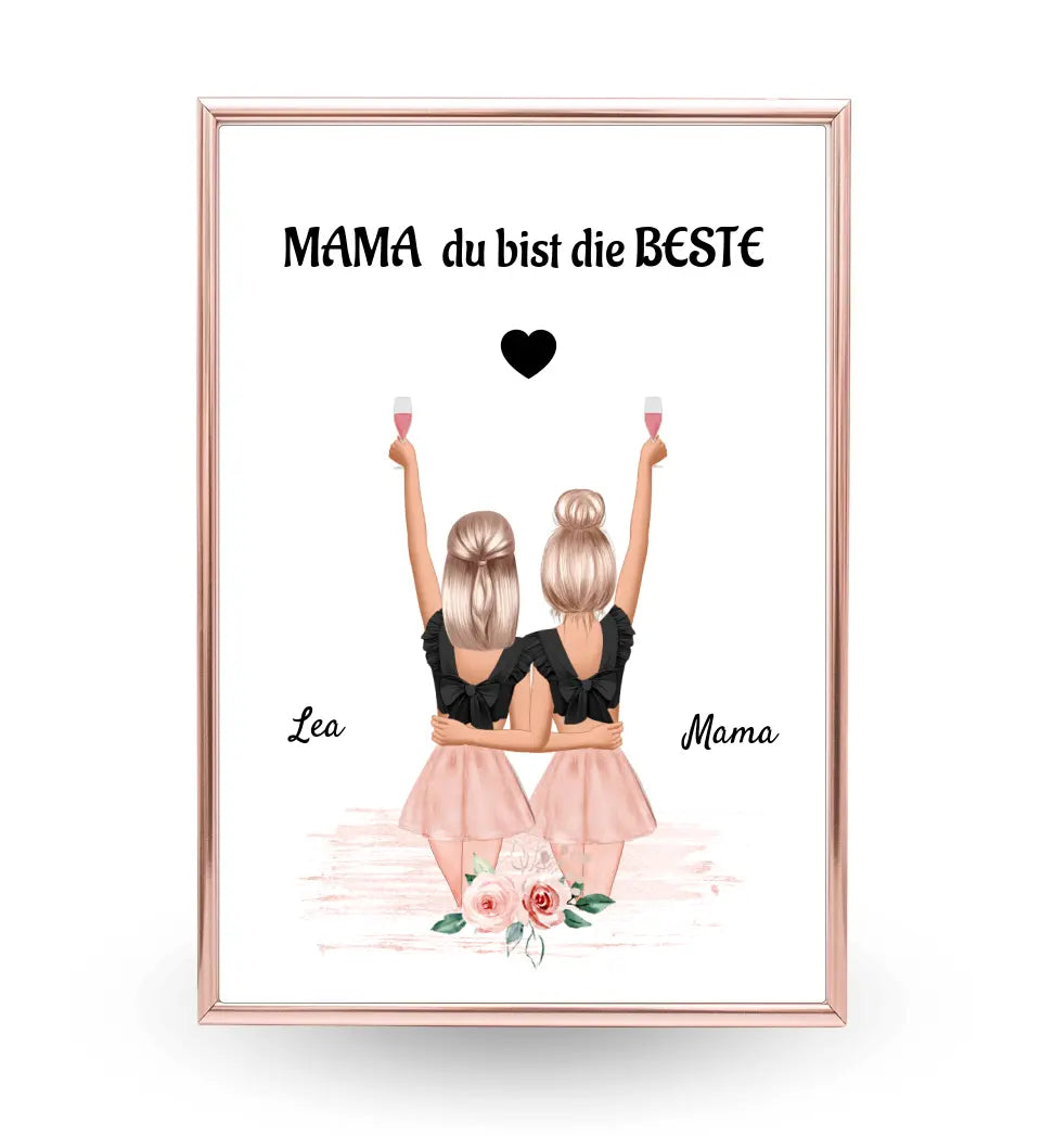 Geschenk Bild Mama und Tochter