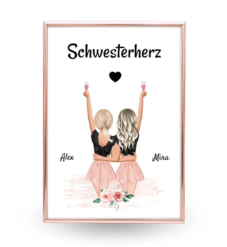 Schwester Bild personalisiert