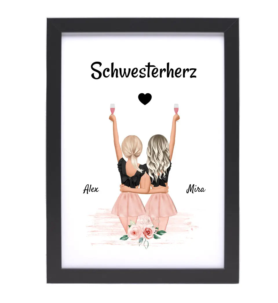 Schwester Bild personalisiert