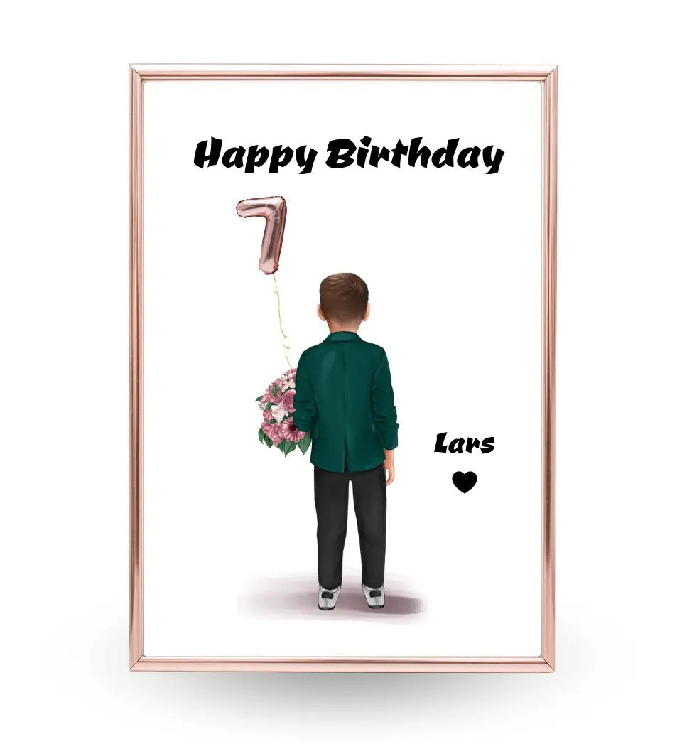 Junge 5 6 7 8 9 Jahre Geburtstag Geschenk Bild personalisiert