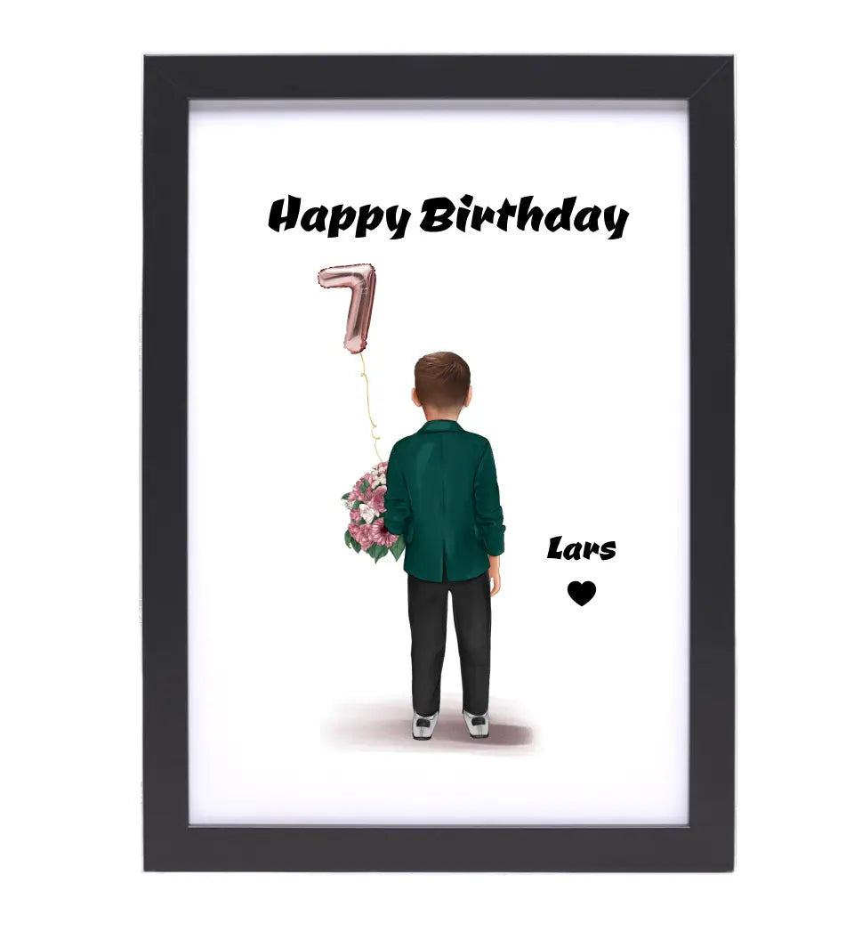 Junge 5 6 7 8 9 Jahre Geburtstag Geschenk Bild personalisiert