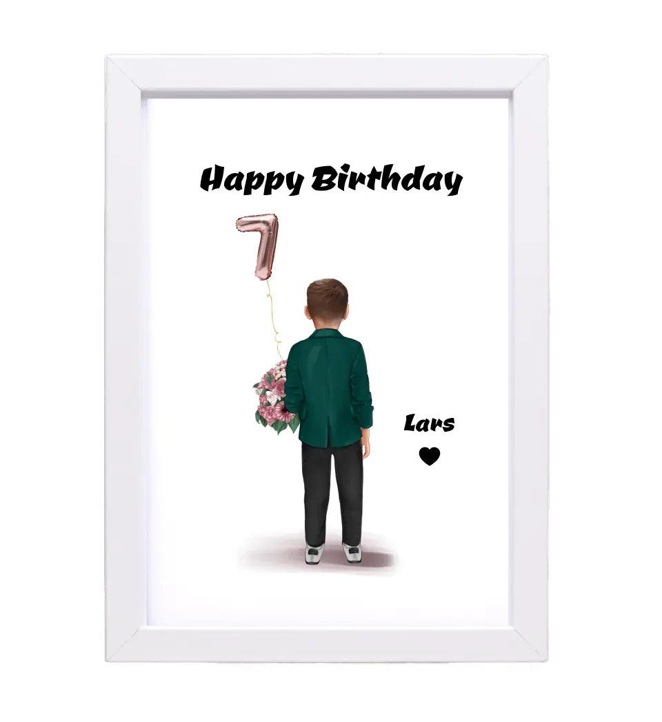 Junge 5 6 7 8 9 Jahre Geburtstag Geschenk Bild personalisiert