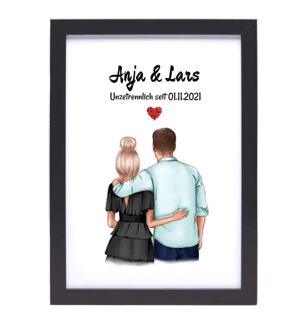 Jahrestag Geschenk für Freundin Bild personalisiert