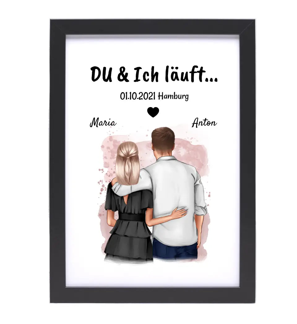 DU ich läuft Poster Jahrestag Geschenk