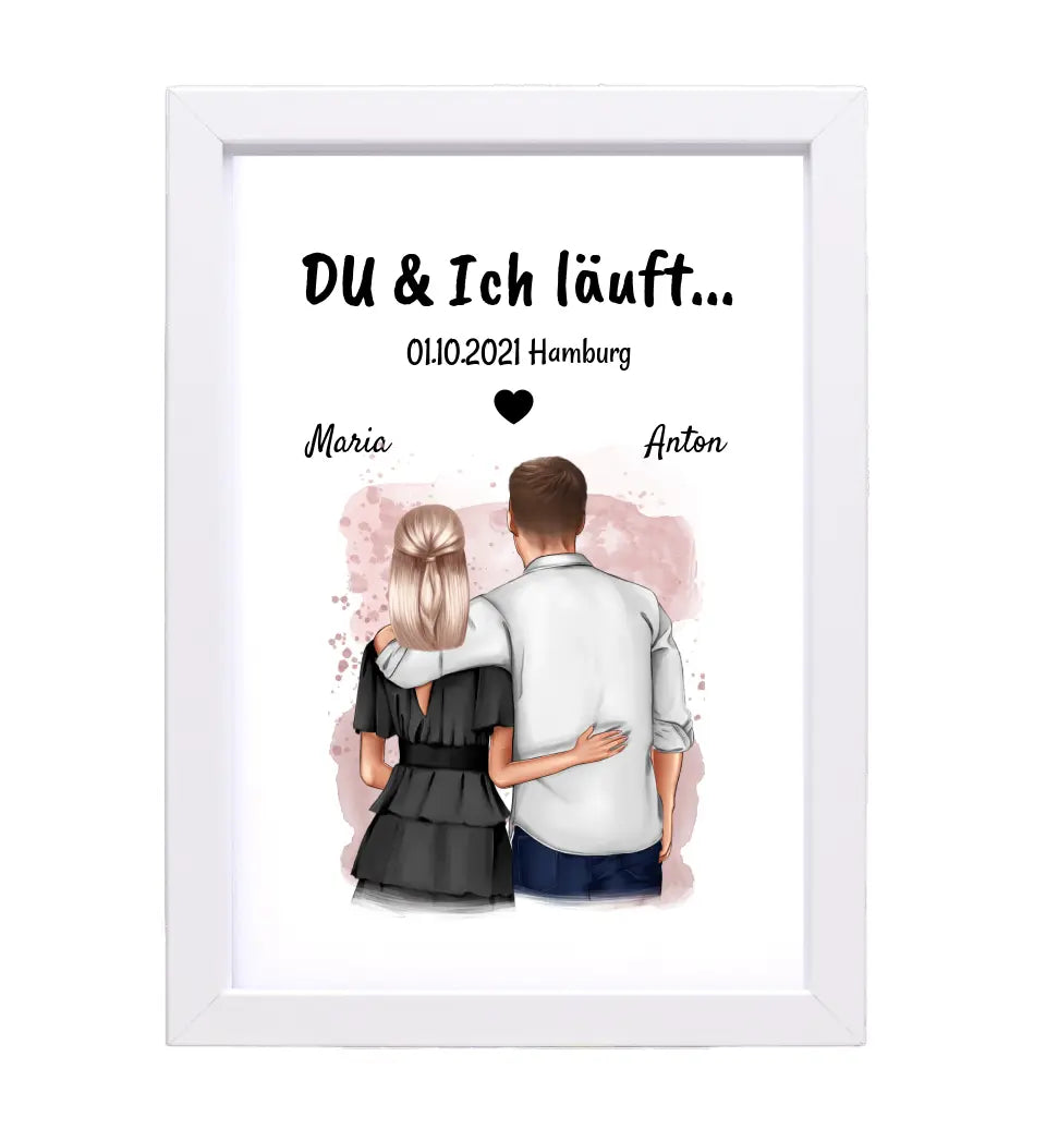 DU ich läuft Poster Jahrestag Geschenk