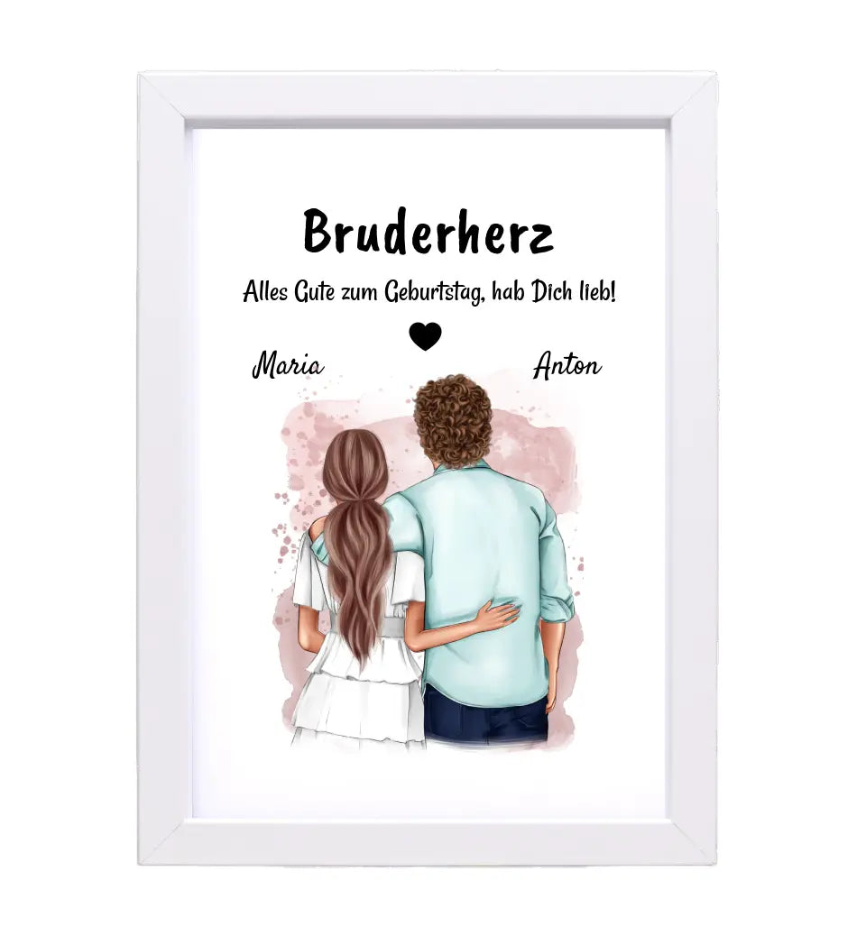 Bruder Geburtstag Geschenk Bild von Schwester