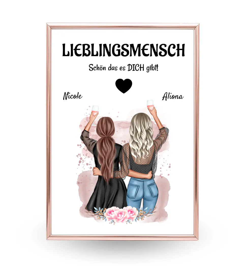 Lieblingsmensch Geschenk Freundin Poster