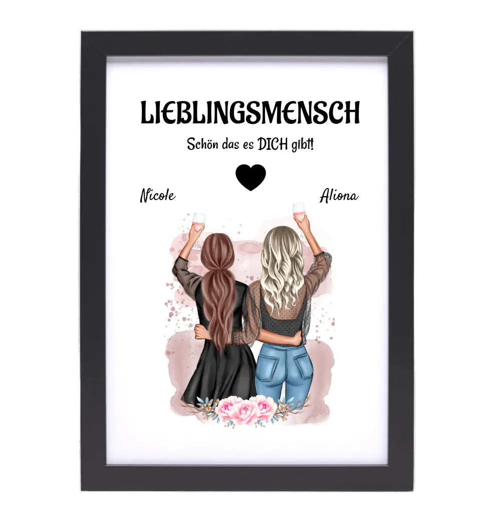 Lieblingsmensch Geschenk Freundin Poster