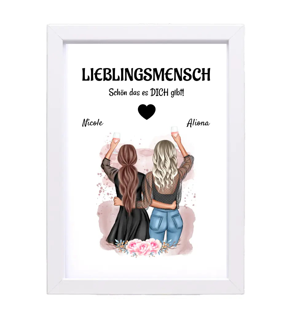 Lieblingsmensch Geschenk Freundin Poster