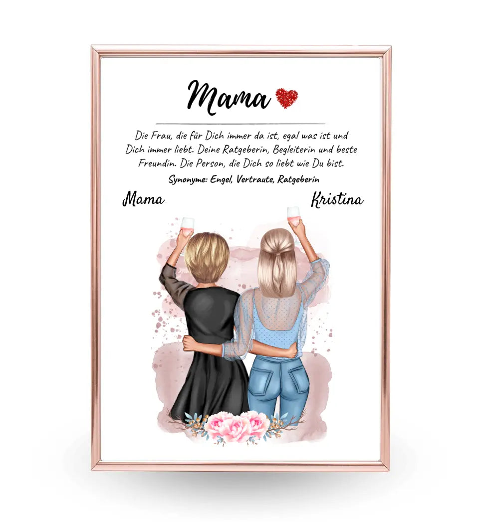 Poster Mama Definition Geschenk von Tochter