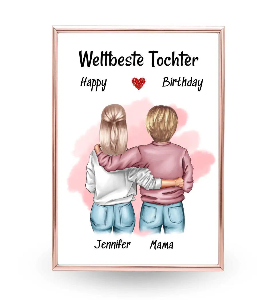 Geschenk Mutter an Tochter Bild personalisiert