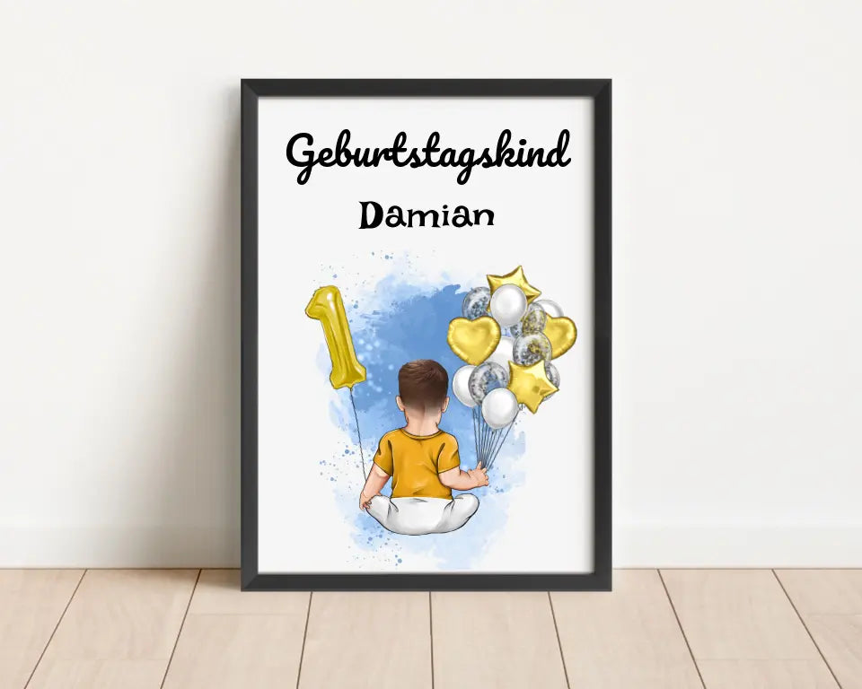 Poster Geschenk 1. Geburtstag für Junge