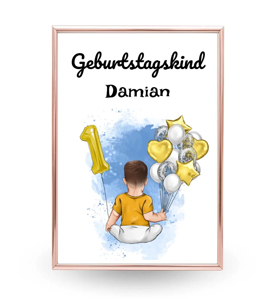 Poster Geschenk 1. Geburtstag für Junge