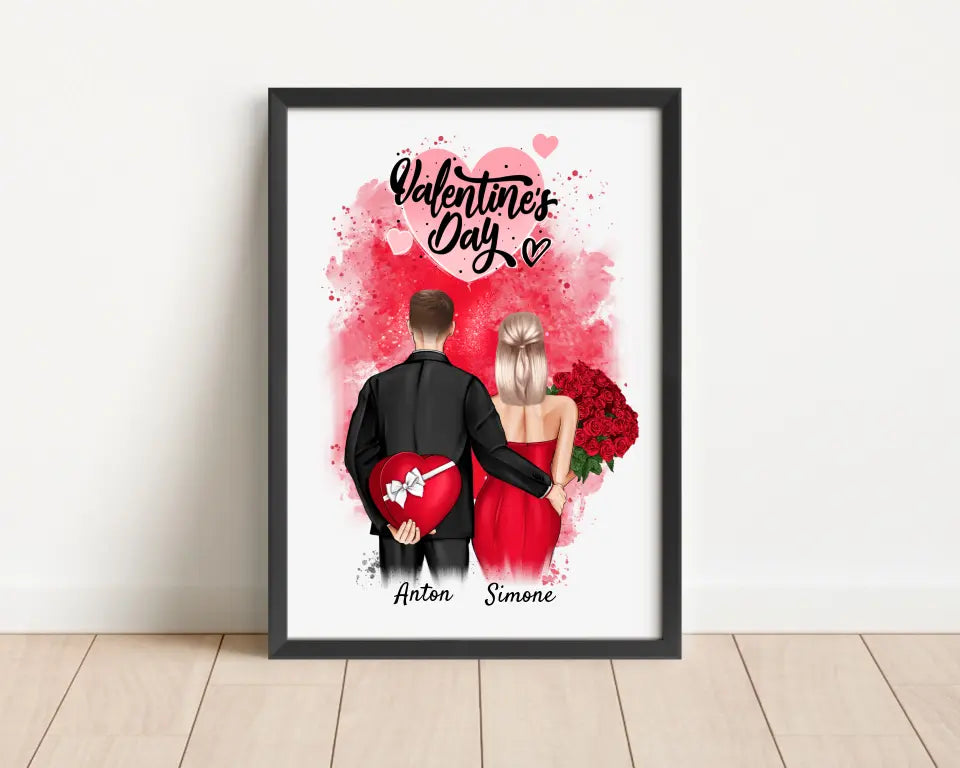 Valentinstag Bild Geschenk personalisiert